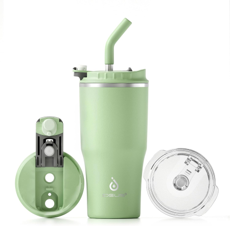 HIDRATARE SPORT - Sticla termo de apa cu pai 540 ml, inchidere etans, otel inoxidabil