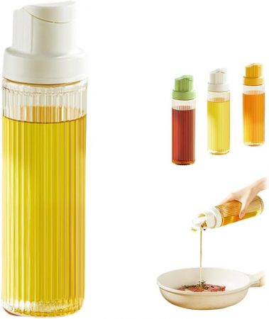 oliviere - Sticla transparenta cu capac plastic balansabil pentru uleiuri 500 ml