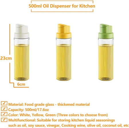 Sticla transparenta cu capac plastic balansabil pentru uleiuri 500 ml [5]