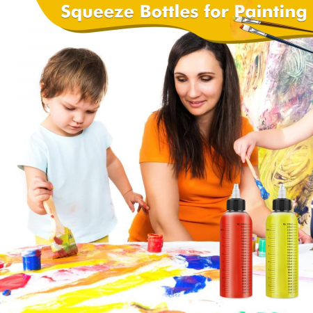 Sticle reutilizabile gradate cu duze pentru sosuri, pachet 5 bucati 250 ml cu accesorii [5]