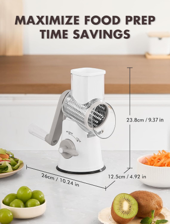 Razatoare cu manivela si 5 tamburi pentru legume [6]