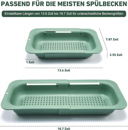Strecuratoare regalbila pentru chiuveta 34,5x20x8 cm verde [1]