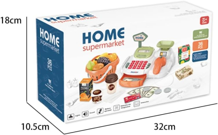 Supermarket pentru copii cu casa de marcat, 36 accesorii [4]