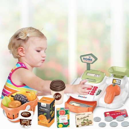 Supermarket pentru copii cu casa de marcat, 36 accesorii [3]