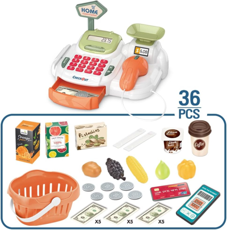 Supermarket pentru copii cu casa de marcat, 36 accesorii [1]