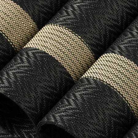 Suport de farfurii pentru servirea mesei 45x30 cm, set 6 bucati, gri cu auriu [3]