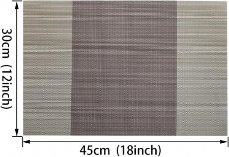 Suport de farfurii pentru servirea mesei 45x30 cm, set 8 bucati, cafea maro [1]