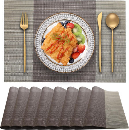 ACCESORII MASA - Suport de farfurii pentru servirea mesei 45x30 cm, set 8 bucati, cafea maro