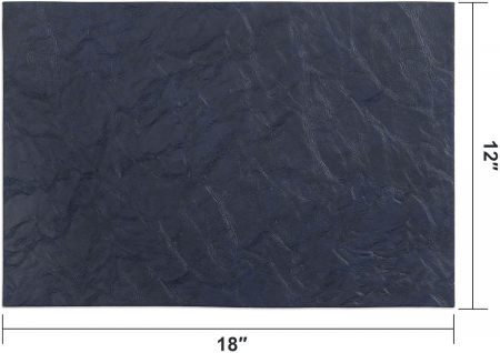 Suport de farfurii pentru servirea mesei 46x33 cm, albstru, set 6 bucati, piele ecologica [1]