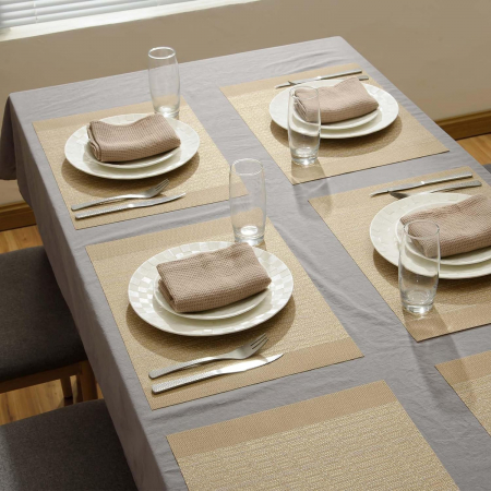 Suport de farfurii pentru servirea mesei 46x33 cm, CREM set 6 bucati [5]