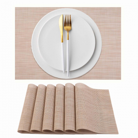 ACCESORII MASA - Suport de farfurii pentru servirea mesei 46x33 cm, CREM set 6 bucati