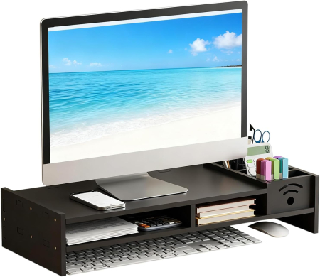 Suporturi articole birou - Suport de monitor pentru organizare birou 49x20.4x10 cm
