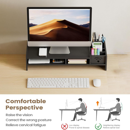Suport de monitor pentru organizare birou 49x20.4x10 cm [2]