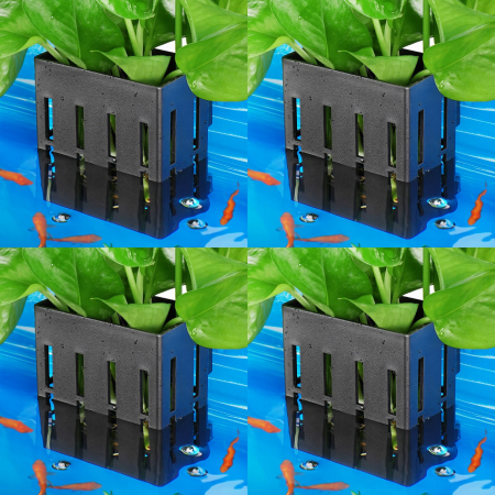 accesorii acvarii - Suport din plastic pentru plante de acvariu 5.28x7.87x12.7 cm