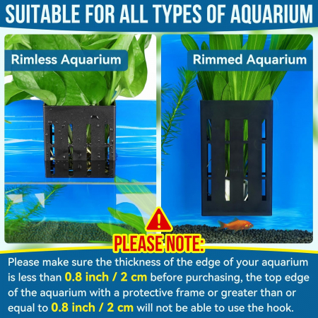 Suport din plastic pentru plante de acvariu 5.28x7.87x12.7 cm [1]