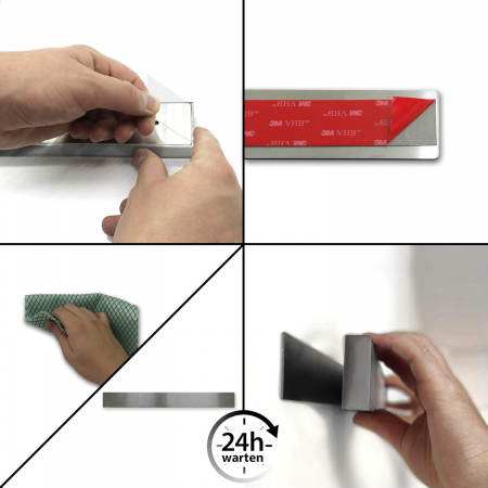 Suport magnetic 40 cm pentru cutite bucatarie, scule, cu banda adeziva sau horsuruburi [5]