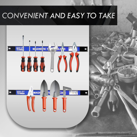 Suporti magnetici 2x23cm, 2x37cm pentru cutite bucatarie, scule, etc, set 4 bucati [4]