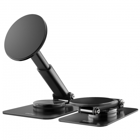 ACCESORII TELEFOANE - Suport magnetic pentru telefon mobil pentru MagSafe, pliabil, Rotire 360 ​​cu inele metalice, Compatibil cu iPhone 15 14 13 12 Pro Max și husă de 75 mm