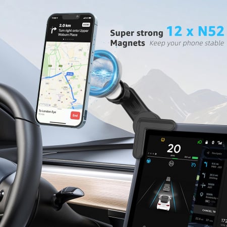 Suport magnetic pentru telefon, Compatibil cu iPhone 15 14 13 12 Pro Max [4]
