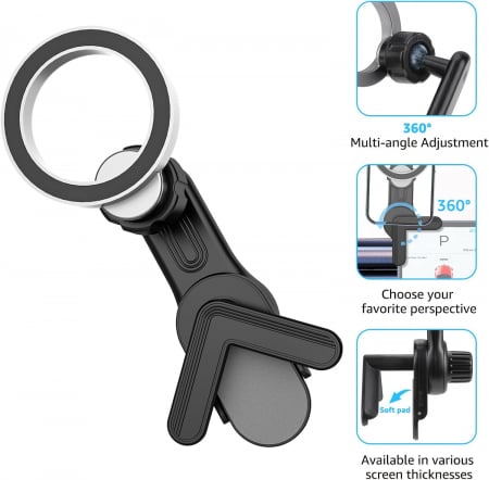 Suport magnetic pentru telefon, Compatibil cu iPhone 15 14 13 12 Pro Max [1]