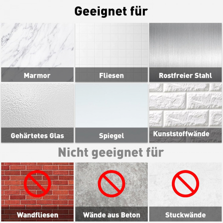 Suport pentru prosoape autoadeziv, fara gaurire Negru - 2 bucati 17.5 si 37 cm [3]