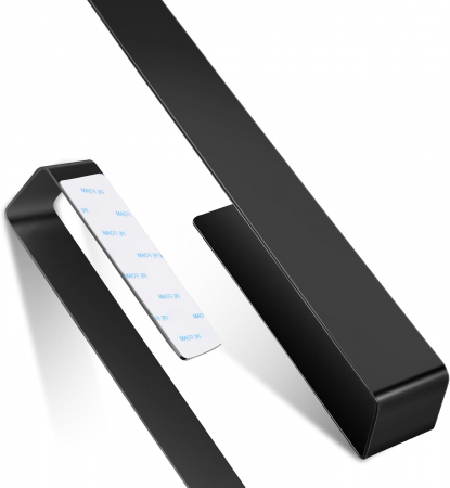 Suport pentru prosoape autoadeziv, fara gaurire Negru - 2 bucati 17.5 si 37 cm [1]