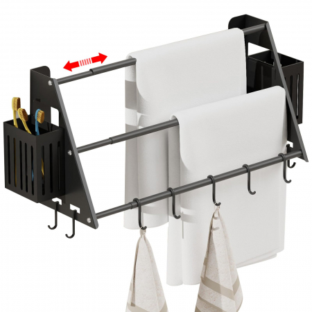 ORGANIZARE SPATIU - Suport telescopic pentru prosoape, accesorii baie 38-75cm