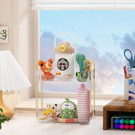 Suport transparent pentru organizare produse cosmetice 17.5L x 12.5W x 32.5H cm transparent [6]