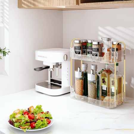 Suport transparent pentru organizare produse cosmetice 17.5L x 12.5W x 32.5H cm transparent [5]
