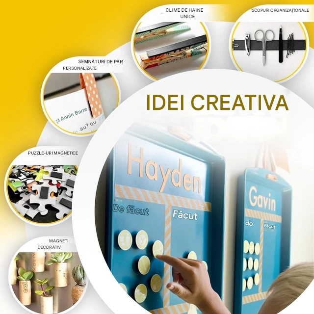 Banda magnetică flexibilă autocolantă – 2,5 cm x 1,8 m [4]