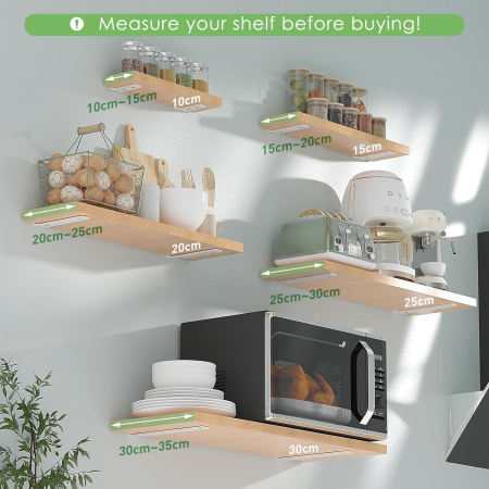 Suporti metalici albi pentru rafturi, 4 bucati de 15 cm cu accesorii pentru 75 kg [4]