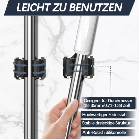 Set 20 de suporti metalici negri pentru scule, aplicare fixa [4]