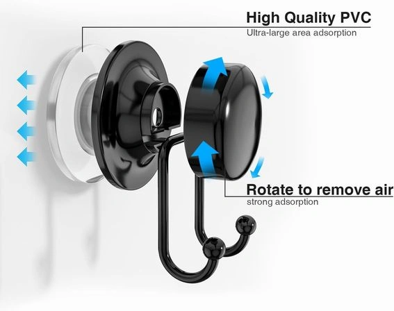 Suporti metalici, negri, pentru bureti, prosoape, set 4 bucati+ ventuze [4]