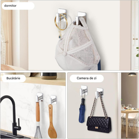 Suporti metalici, arginti, pentru bureti, prosoape, set 2 bucati [3]