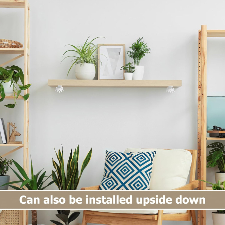 Suporti metalici albi pentru rafturi, 4 bucati de 15 cm cu accesorii [4]