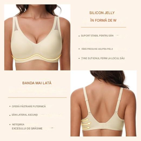 Sutien elastic pentru compresie corporala, fara armatura, crem S [1]