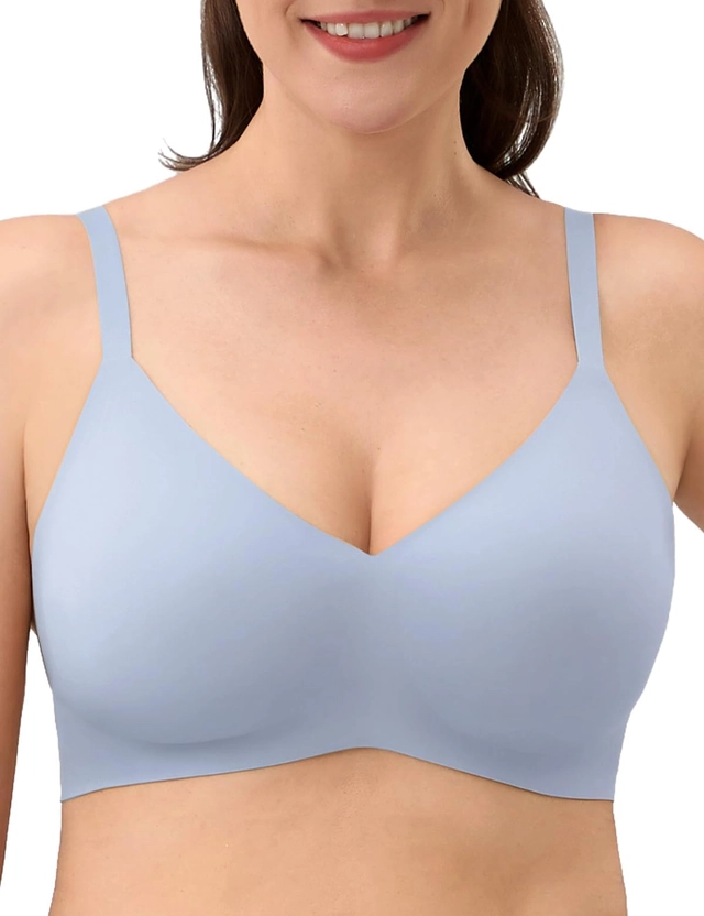 Sutiene - Sutien elastic pentru compresie corporala, fara armatura, blue L