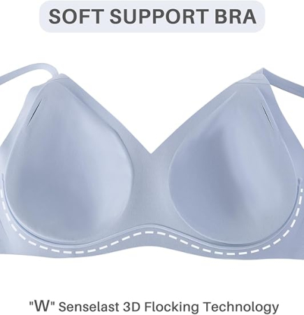 Sutien elastic pentru compresie corporala, fara armatura, blue L [3]