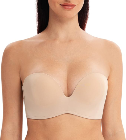 Sutiene - Sutien fara cusaturi elastic pentru compresie corporala, crem 90G