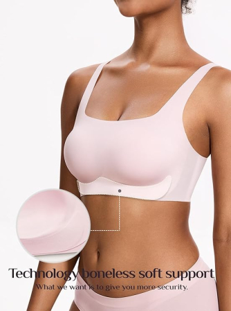 Sutien Push-Up fara cusaturi, captusit, Roz 2XL [1]