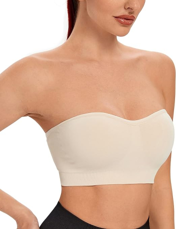 Sutiene push-up, fără armatură, tip bandeau, cu căptușeală, fără cusături, din silicon antiderapant și bretele transparente XL, set 2 [2]