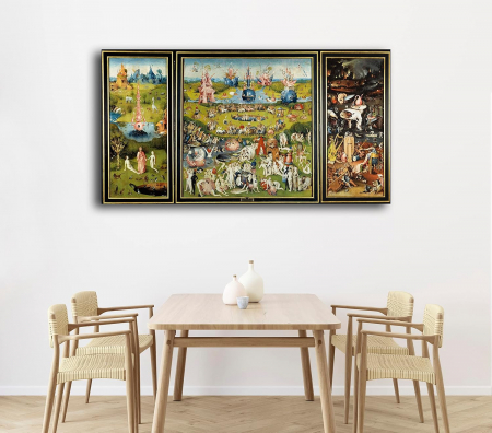 Tablou pictat pe panza 120x64 cm,  Rezoluție înaltă-Gradina deliciilor [4]