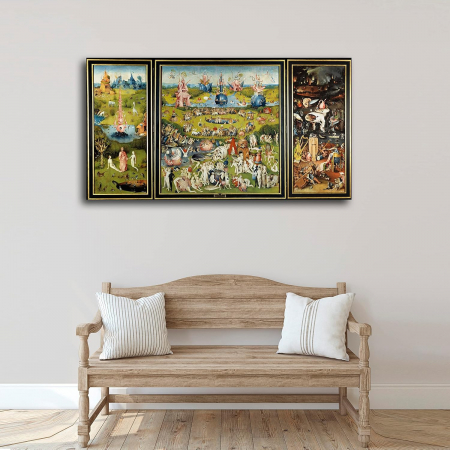 Tablou pictat pe panza 120x64 cm,  Rezoluție înaltă-Gradina deliciilor [3]