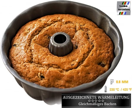 Tava 25cm, rotunda din otel carbon, invelis antiaderent, margine foarte inalta, distributie uniforma a caldurii, neagra [1]