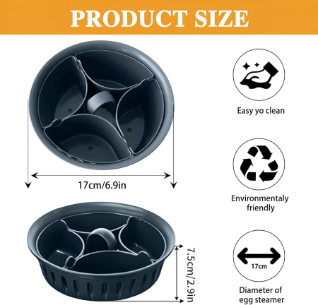 Coș de gătit oua la Airfrier, plastic neaderent, curatare usoara [1]