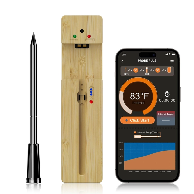 Termometre bucatarie - Termometru wireless pentru carne, 190 de ore de autonomie, Bluetooth 5.2