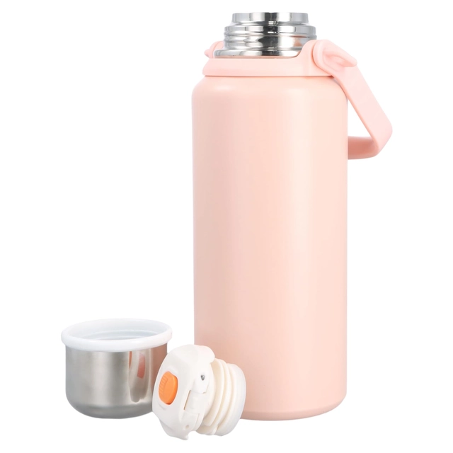 Termos din oțel inoxidabil 1,2 l, etanș, pentru băuturi calde, cu mâner transport, fără BPA (Roz) [1]