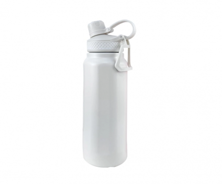 FITNESS - Sticla termica alba cu suport magnetic pentru telefon, 950 ml
