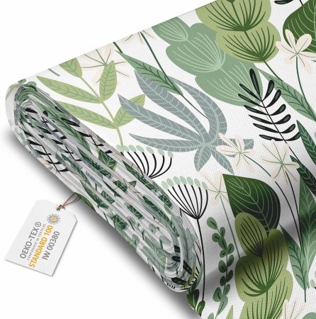 CASA SI GRADINA - Tesatura impermeabila, material pentru tapiterie de exterior, 160x100 cm, pretabil fata de masa gradina, Flowers and Grass