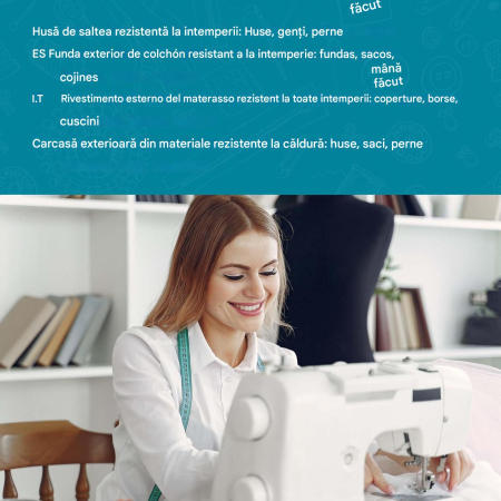 Tesatura impermeabila, material pentru tapiterie de exterior, 160x200 cm, pretabil fata de masa gradina, Country Meadow [4]